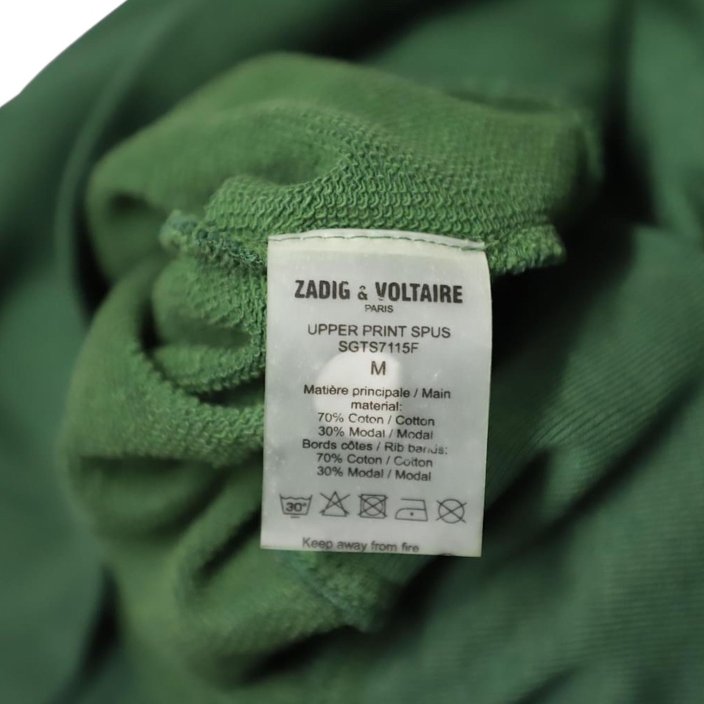 Zadig & Voltaire Rock & Roll Sweatshirt Womens Medium M Distressed Green - $197 - Picture 8 of 11